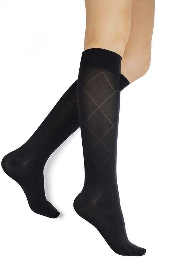 Rejuva Sheer Knee Highs - Sheer Diamond