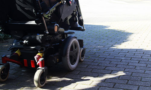 Image of power wheelchair's wheels